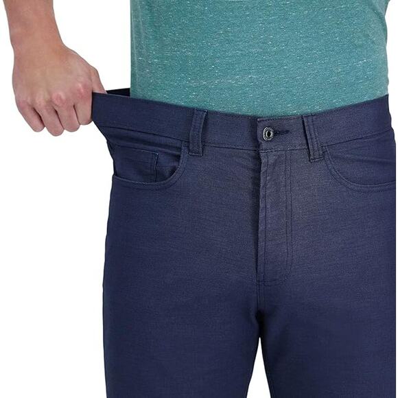 Kenneth Cole Reaction Men's Slim Fit Stretch Casual Pant, Indigo Canvas, 36x30 - Picture 4 of 10